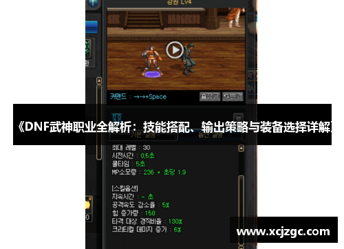 《DNF武神职业全解析：技能搭配、输出策略与装备选择详解》